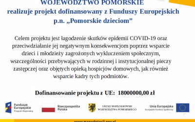 Powiat człuchowski realizuje projekt „Pomorskie dzieciom”